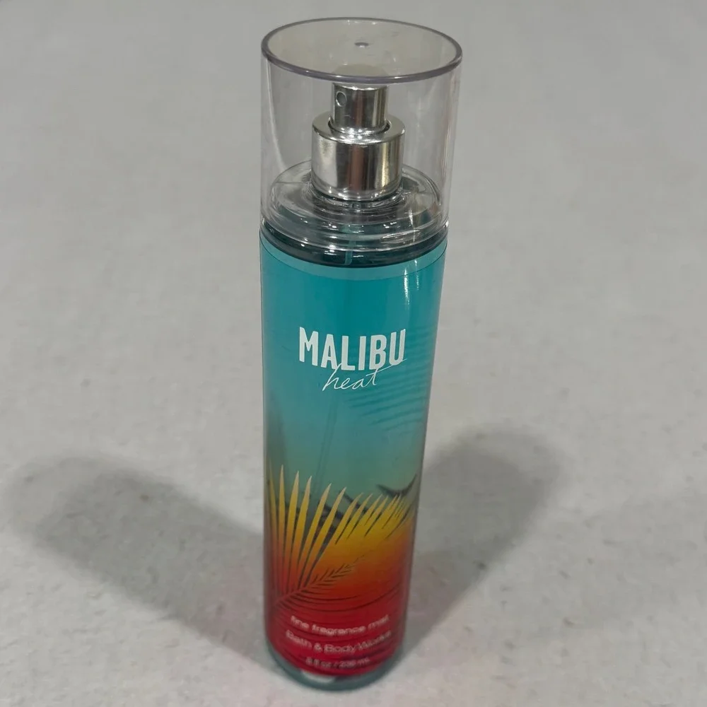 Bath & Body Works Malibu Heat Fine Fragrance Mist 8oz Blue Orange Tropical Spray
